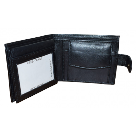 Premium Black Leather Wallet for Bulk Corporate Gifting | Customizable 