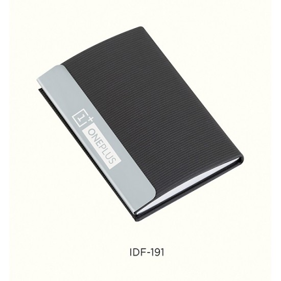 Black Card Holder with Custom Logo Engraving | # IDF-0191