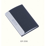 Black Card Holder with Custom Logo Engraving | IDF-2106