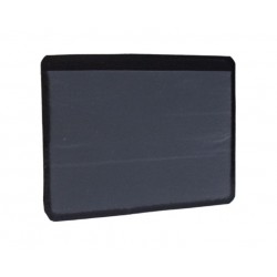Black Card Holder with Off-White Strip and See-Through Pocket | Custom Logo Printing | CH-13