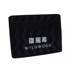 Black Card Holder with Wavy Design | Custom Logo Printing | CH-5