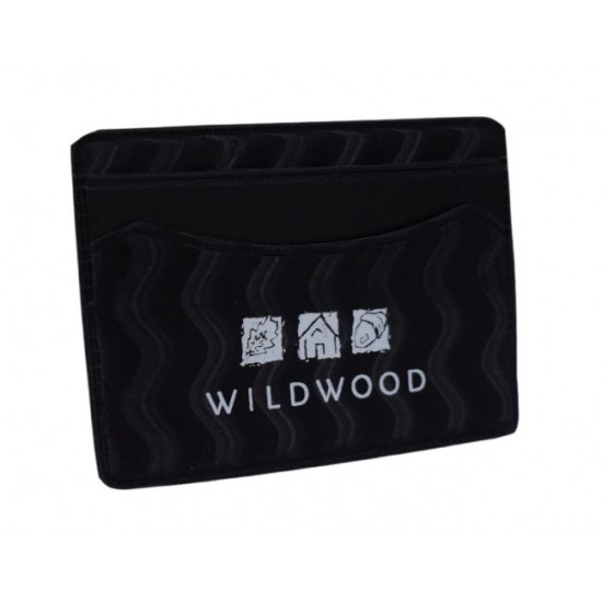 Black Card Holder with Wavy Design | Custom Logo Printing | CH-5 Black Card Holder with Wavy Design | Custom Logo Printing | CH-5