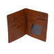 Brown Card Holder with Flap and See-Through Pocket | Logo Printing | CH-9