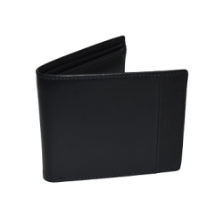 Premium Black Genuine Leather Wallet with Customizable RFID for Bulk Corporate Gifting