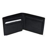 Premium Black Genuine Leather Wallet with Customizable RFID for Bulk Corporate Gifting
