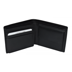 Premium Black Genuine Leather Wallet with Customizable RFID for Bulk Corporate Gifting