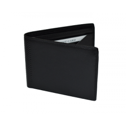 Premium Black Genuine Leather Wallet with Customizable RFID for Bulk Corporate Gifting