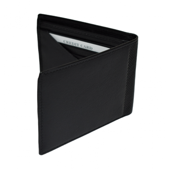 Premium Black Genuine Leather Wallet with Customizable RFID for Bulk Corporate Gifting