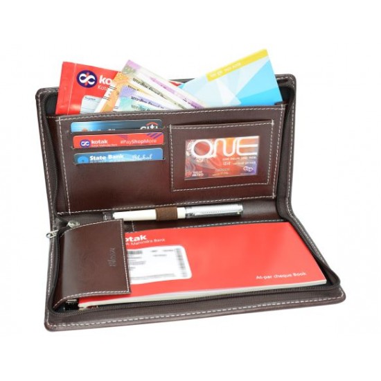 CHEQUE BOOK FOLDER GYCB-502 BROWN